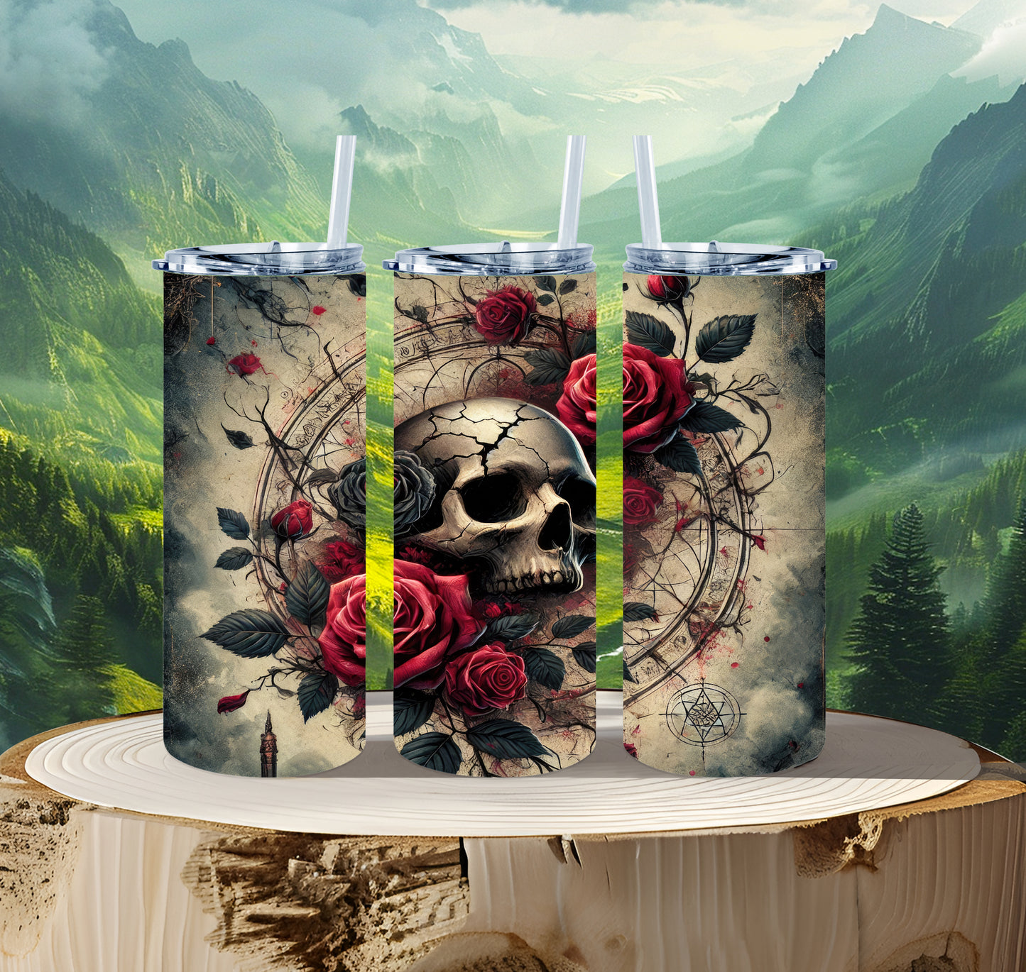 20 oz Thermobecher Totenköpfe